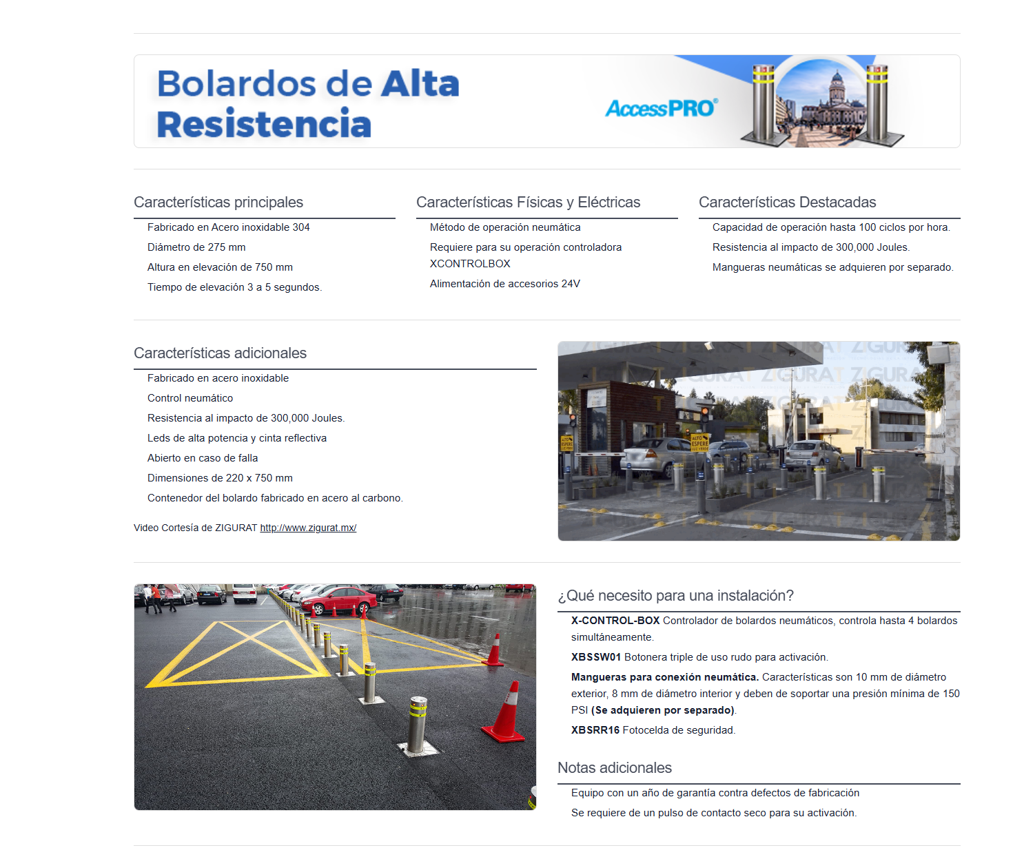 Bolardos de Alta Resistencia